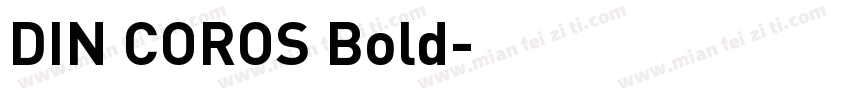 DIN COROS Bold字体转换